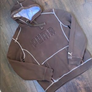 Puma brown hoodie sweatshirt
